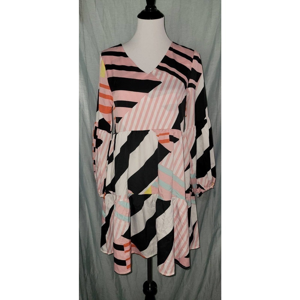 NWOT Pink Black Tunic dress small